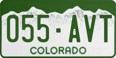 CO license plate 055AVT