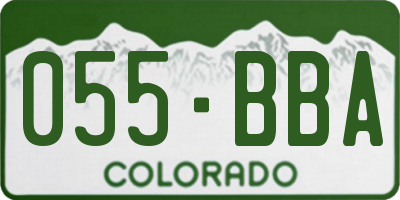 CO license plate 055BBA