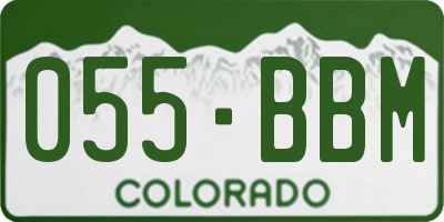 CO license plate 055BBM