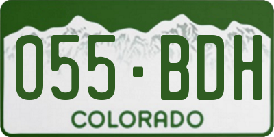 CO license plate 055BDH