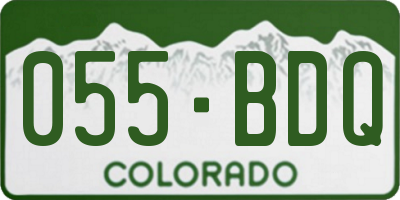CO license plate 055BDQ