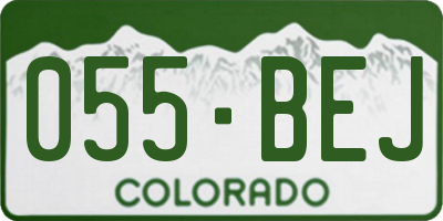 CO license plate 055BEJ
