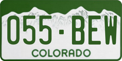 CO license plate 055BEW