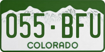 CO license plate 055BFU