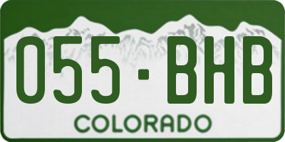 CO license plate 055BHB