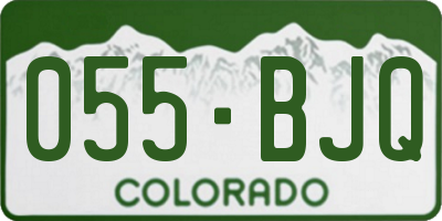 CO license plate 055BJQ