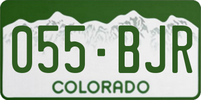 CO license plate 055BJR