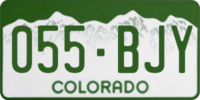 CO license plate 055BJY