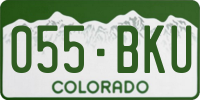 CO license plate 055BKU