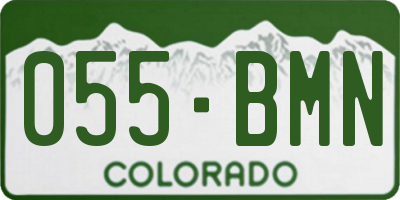 CO license plate 055BMN