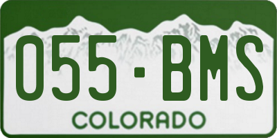 CO license plate 055BMS