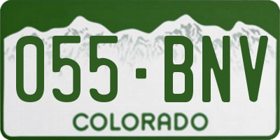 CO license plate 055BNV