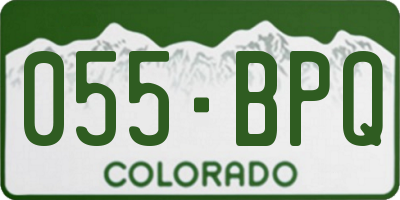 CO license plate 055BPQ