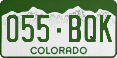 CO license plate 055BQK