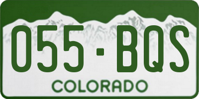 CO license plate 055BQS