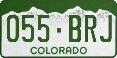 CO license plate 055BRJ