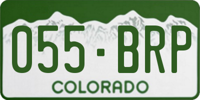 CO license plate 055BRP