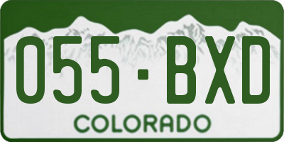CO license plate 055BXD