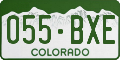 CO license plate 055BXE
