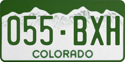 CO license plate 055BXH