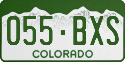 CO license plate 055BXS