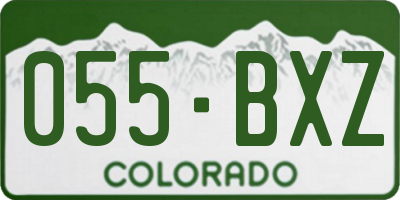 CO license plate 055BXZ