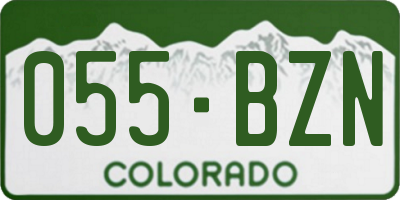 CO license plate 055BZN
