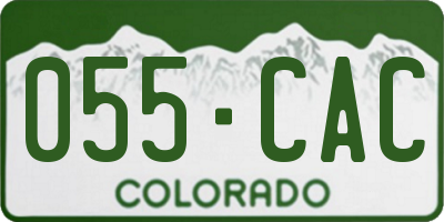 CO license plate 055CAC