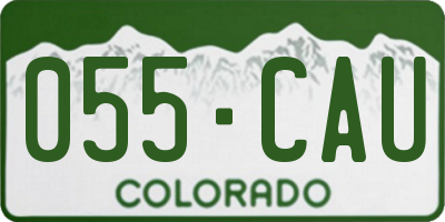 CO license plate 055CAU
