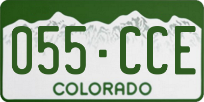 CO license plate 055CCE