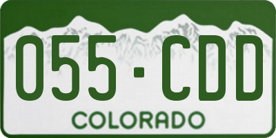 CO license plate 055CDD
