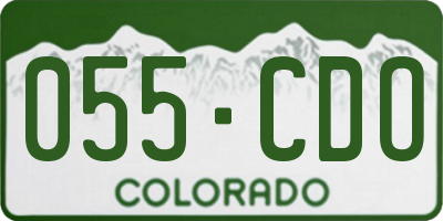 CO license plate 055CDO
