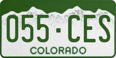 CO license plate 055CES