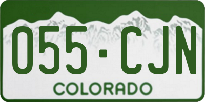 CO license plate 055CJN