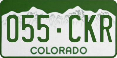 CO license plate 055CKR