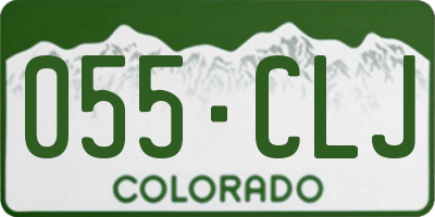 CO license plate 055CLJ