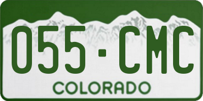 CO license plate 055CMC