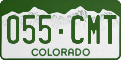 CO license plate 055CMT