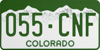 CO license plate 055CNF