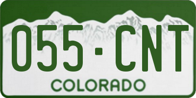 CO license plate 055CNT