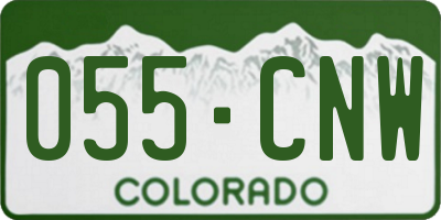 CO license plate 055CNW