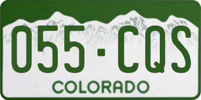 CO license plate 055CQS