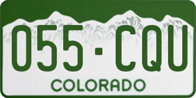 CO license plate 055CQU