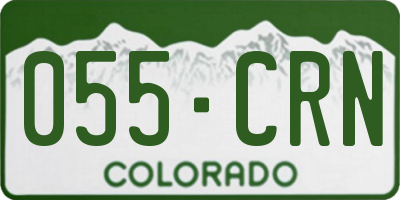 CO license plate 055CRN