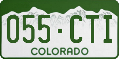CO license plate 055CTI