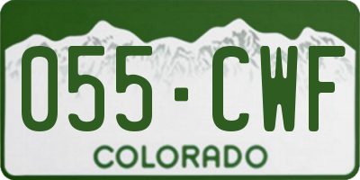 CO license plate 055CWF
