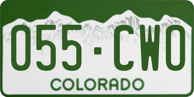 CO license plate 055CWO