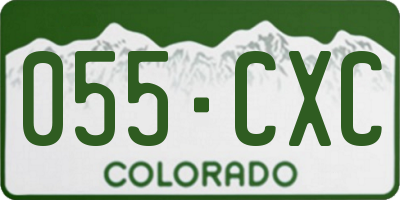 CO license plate 055CXC