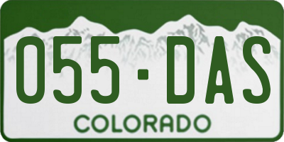 CO license plate 055DAS
