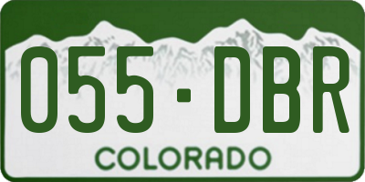 CO license plate 055DBR